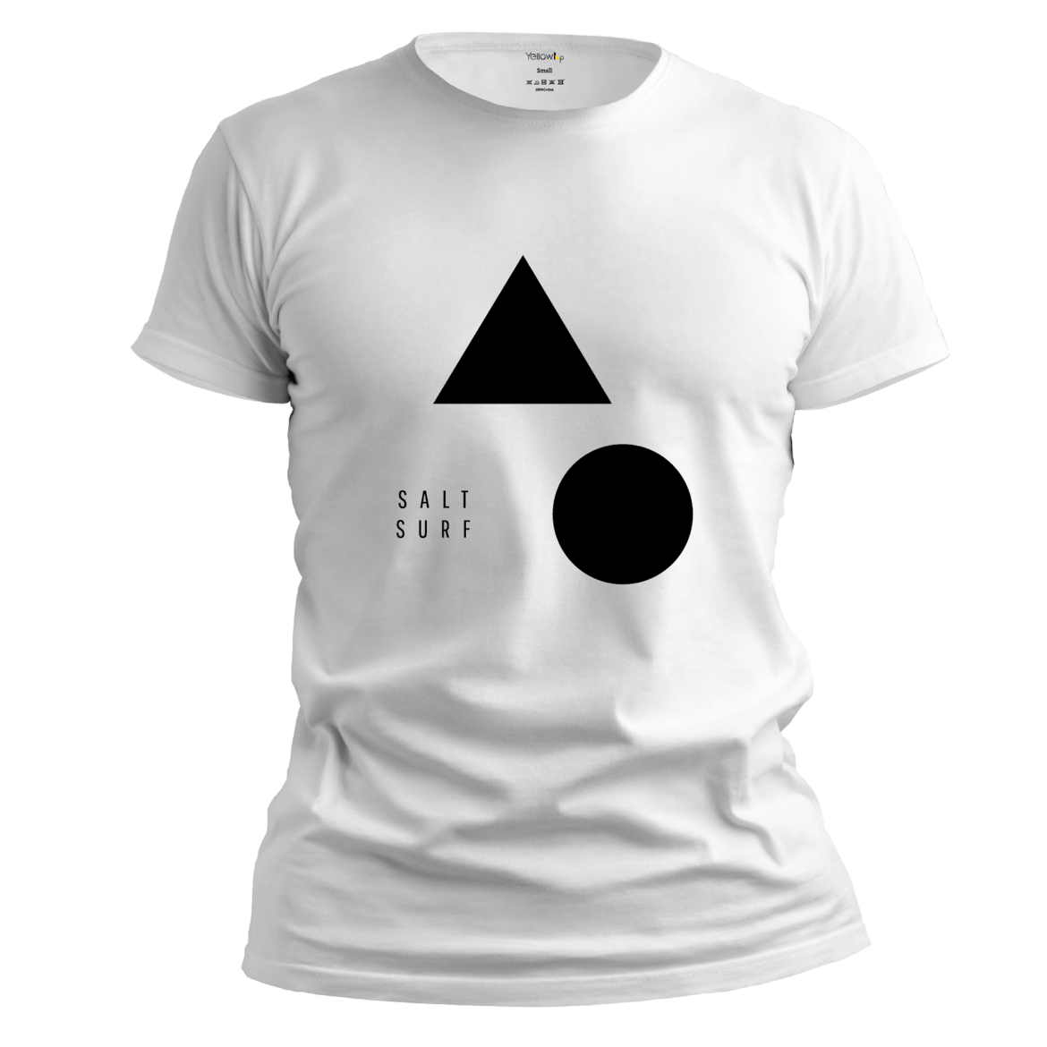 Εικόνα της T-shirt με τύπωμα "Salt surf" λευκό
