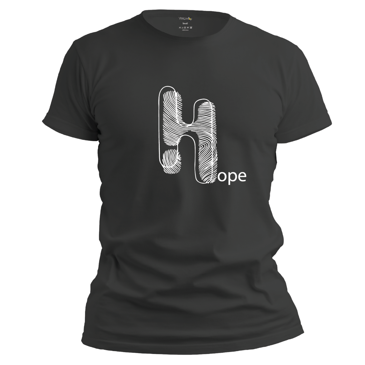 Εικόνα της T-shirt με τύπωμα "hope" μαύρο