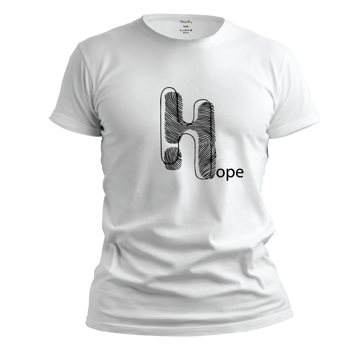 Εικόνα της T-shirt με τύπωμα "hope" λευκό