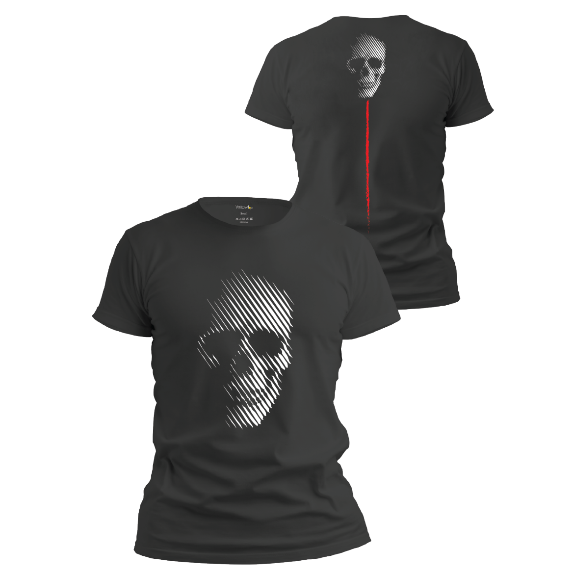 Εικόνα της T-shirt με τύπωμα "skull" μαύρο