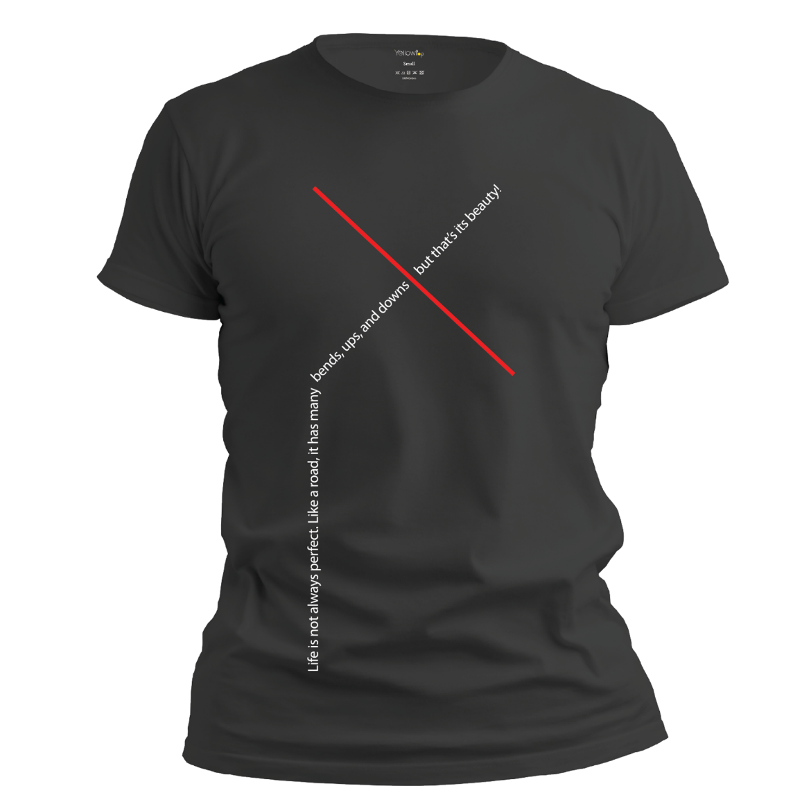 Εικόνα της T-shirt με τύπωμα "X quote" μαύρο