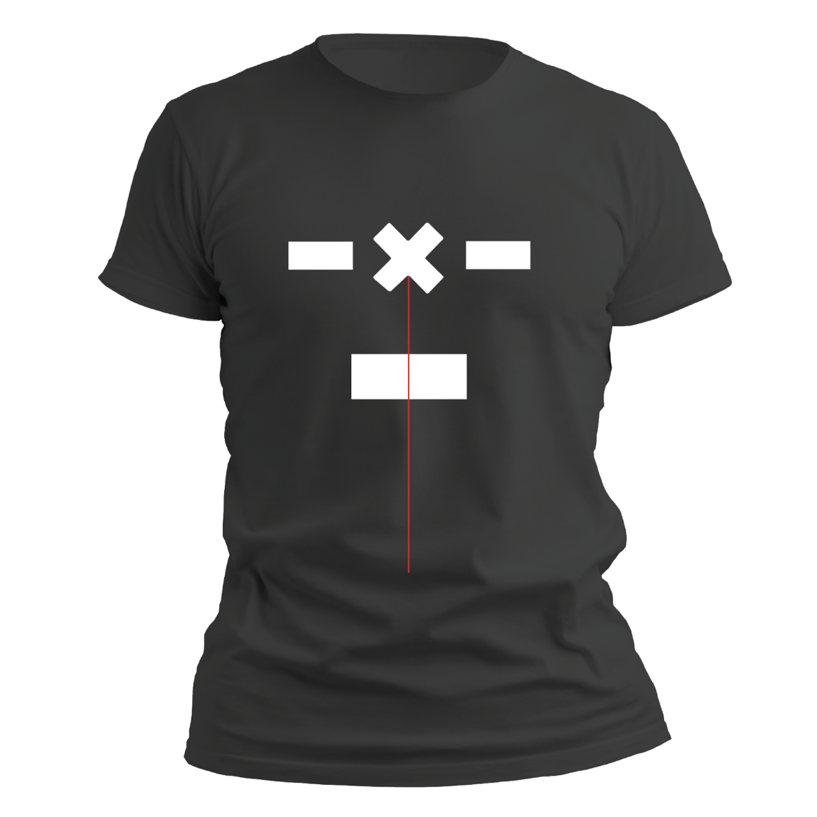 Εικόνα της T-shirt με τύπωμα "X lines" μαύρο