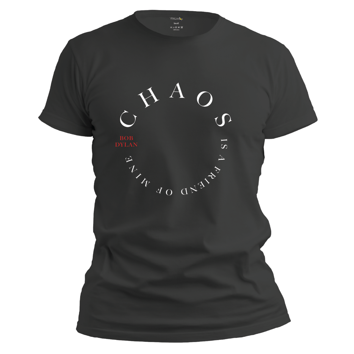 Εικόνα της T-shirt με τύπωμα "chaos" μαύρο