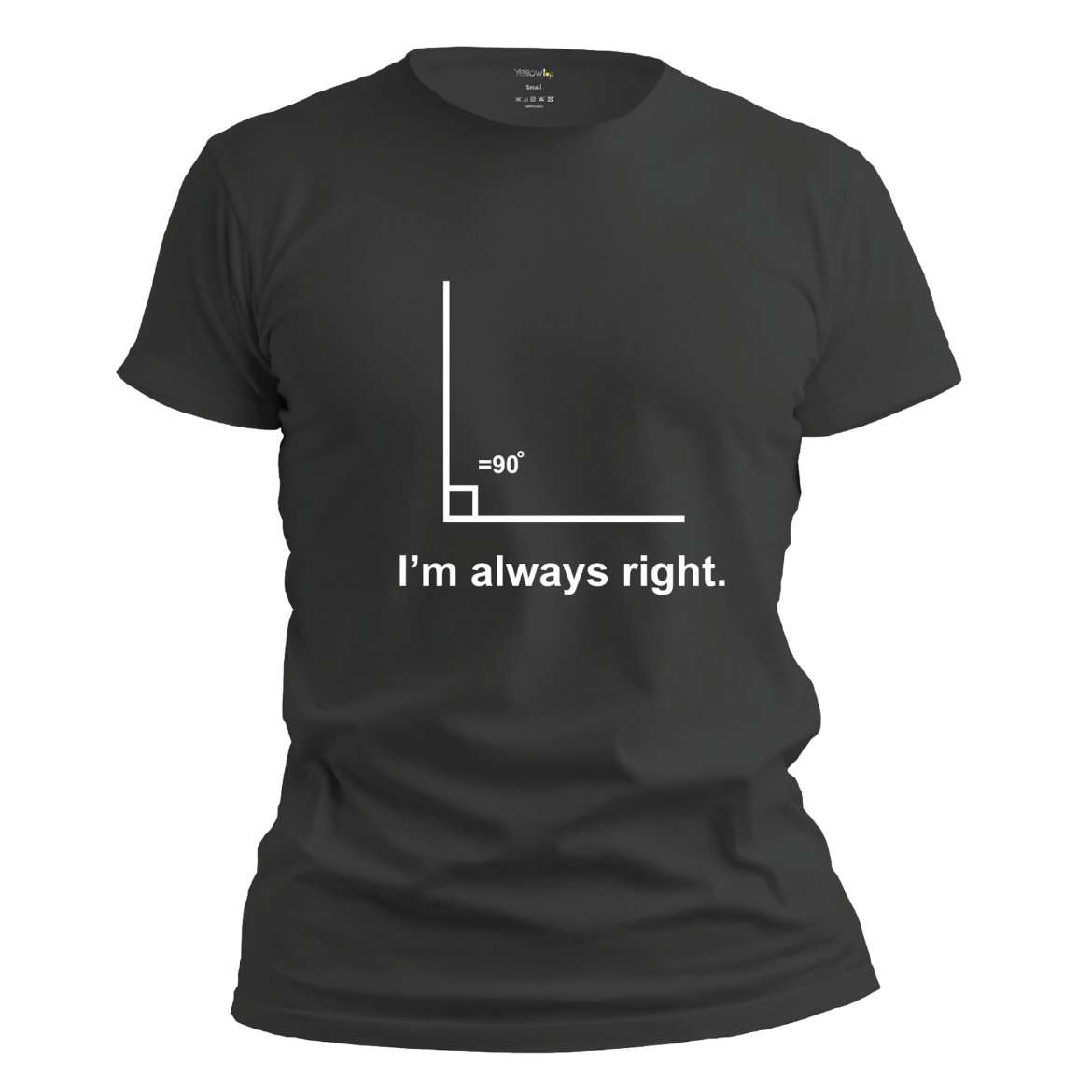 Εικόνα της T-shirt με τύπωμα  "i'm always right" μαύρο