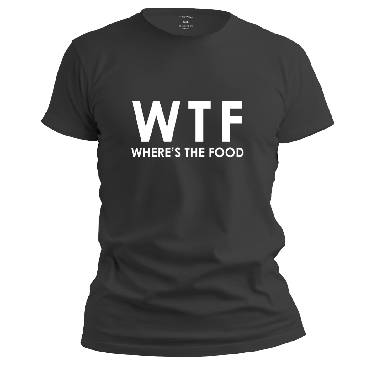 Εικόνα της T-shirt με τύπωμα "wtf" μαύρο