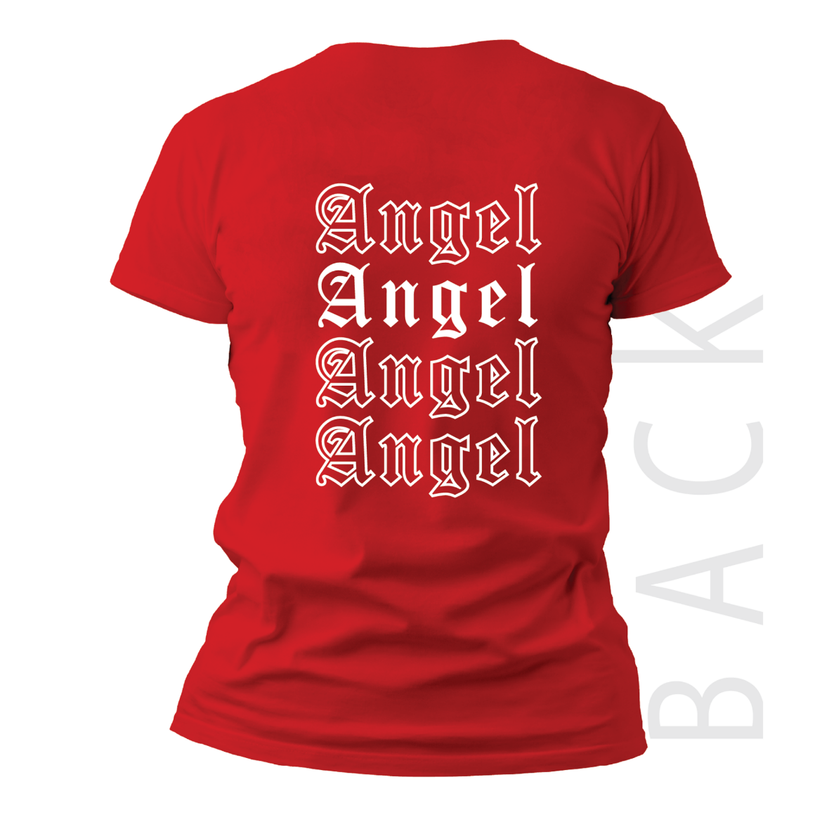 Εικόνα της T-shirt με τύπωμα "angel" κόκκινο