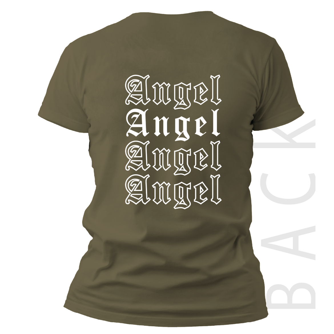 Εικόνα της T-shirt με τύπωμα "angel" πράσινο