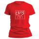 Εικόνα της T-shirt με τύπωμα "cats" κόκκινο
