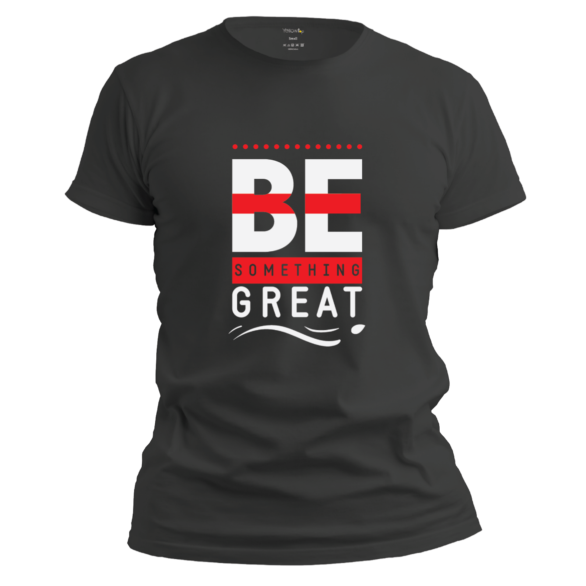 Εικόνα της T-shirt με τύπωμα "be great" μαύρο