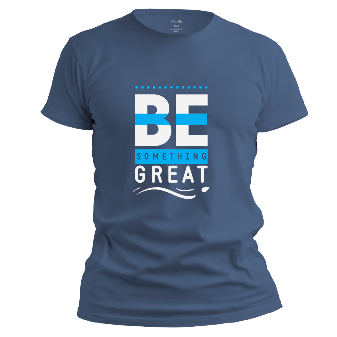 Εικόνα της T-shirt με τύπωμα "be great" μπλε