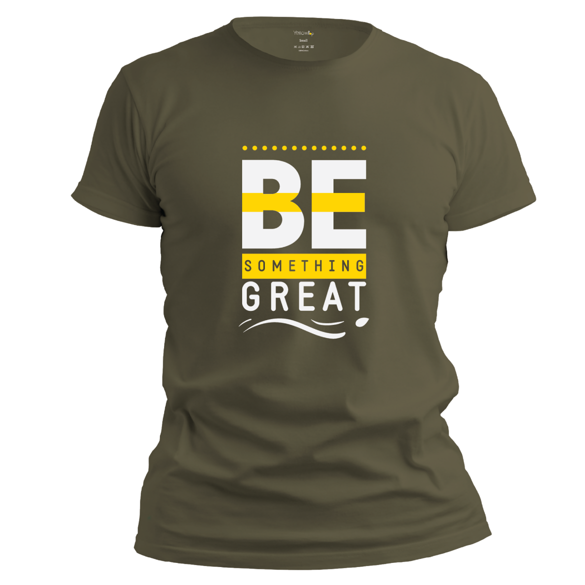 Εικόνα της T-shirt με τύπωμα "be great" πράσινο