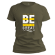Εικόνα της T-shirt με τύπωμα "be great" πράσινο
