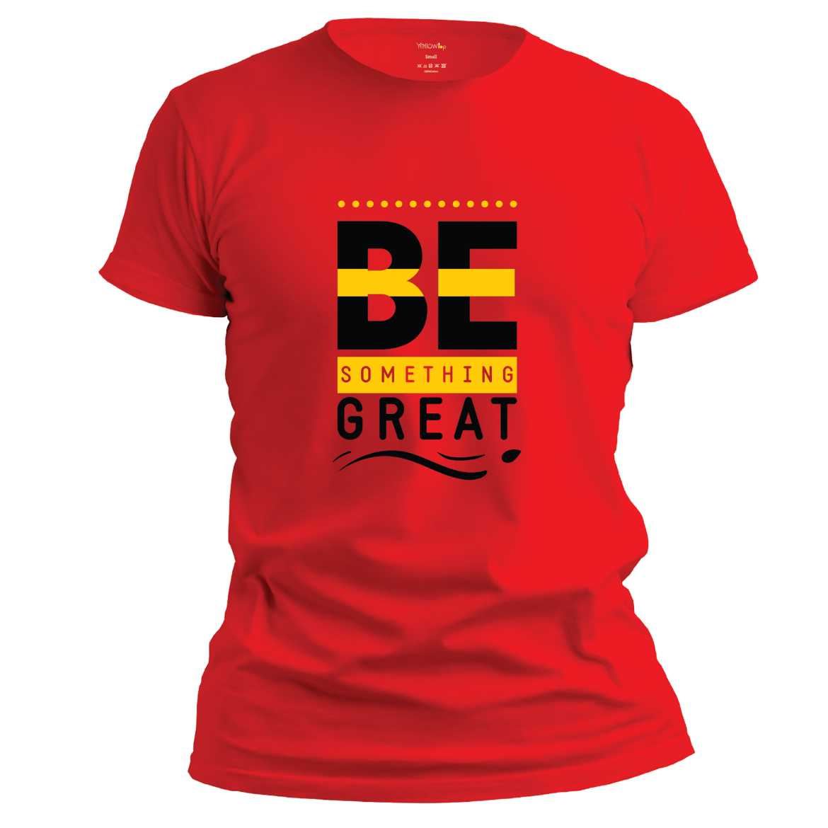 Εικόνα της T-shirt με τύπωμα "be great" κόκκινο