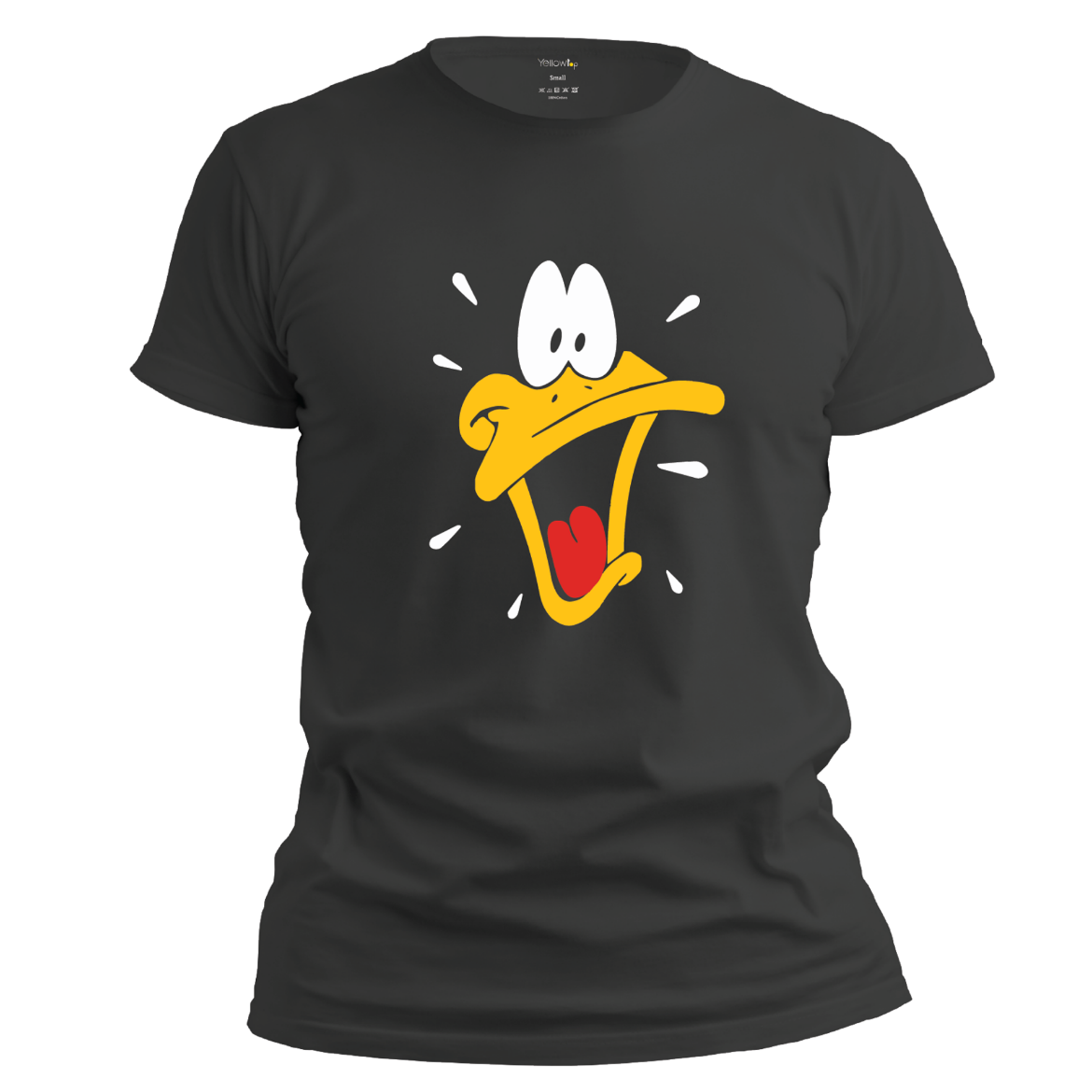 Εικόνα της T-shirt με τύπωμα "daffy duck" μαύρο