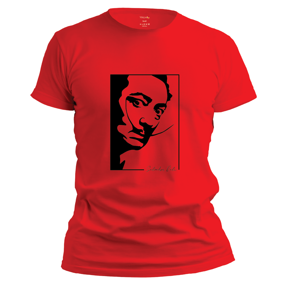 Εικόνα της T-shirt με τύπωμα "Salvador Dalí" κόκκινο