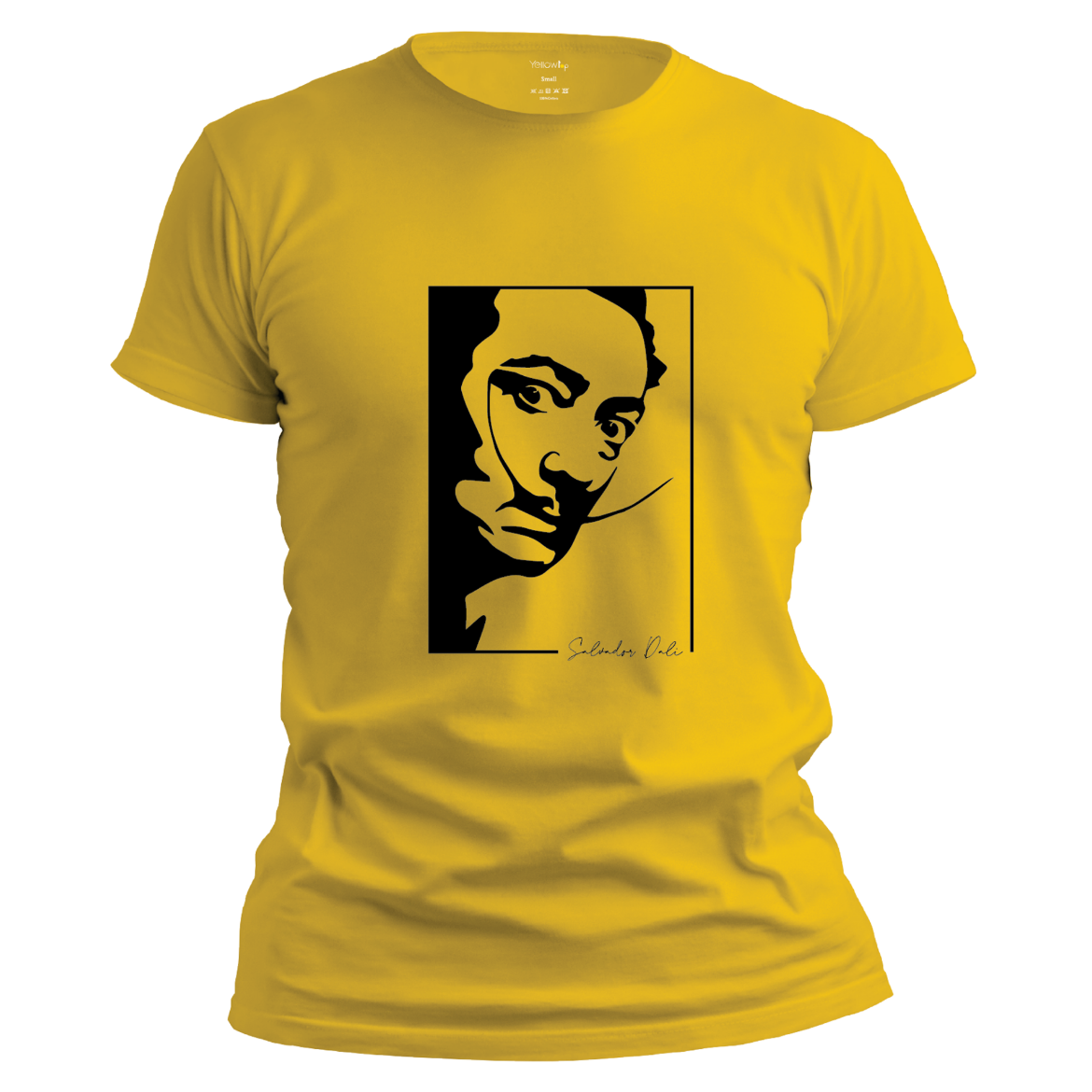 Εικόνα της T-shirt με τύπωμα "Salvador Dalí" κίτρινο