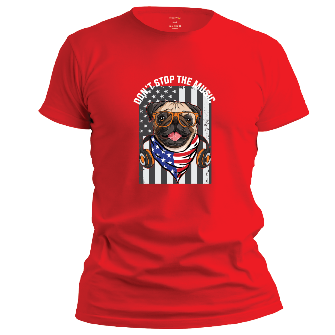 Εικόνα της T-shirt με τύπωμα "dog"  κόκκινο