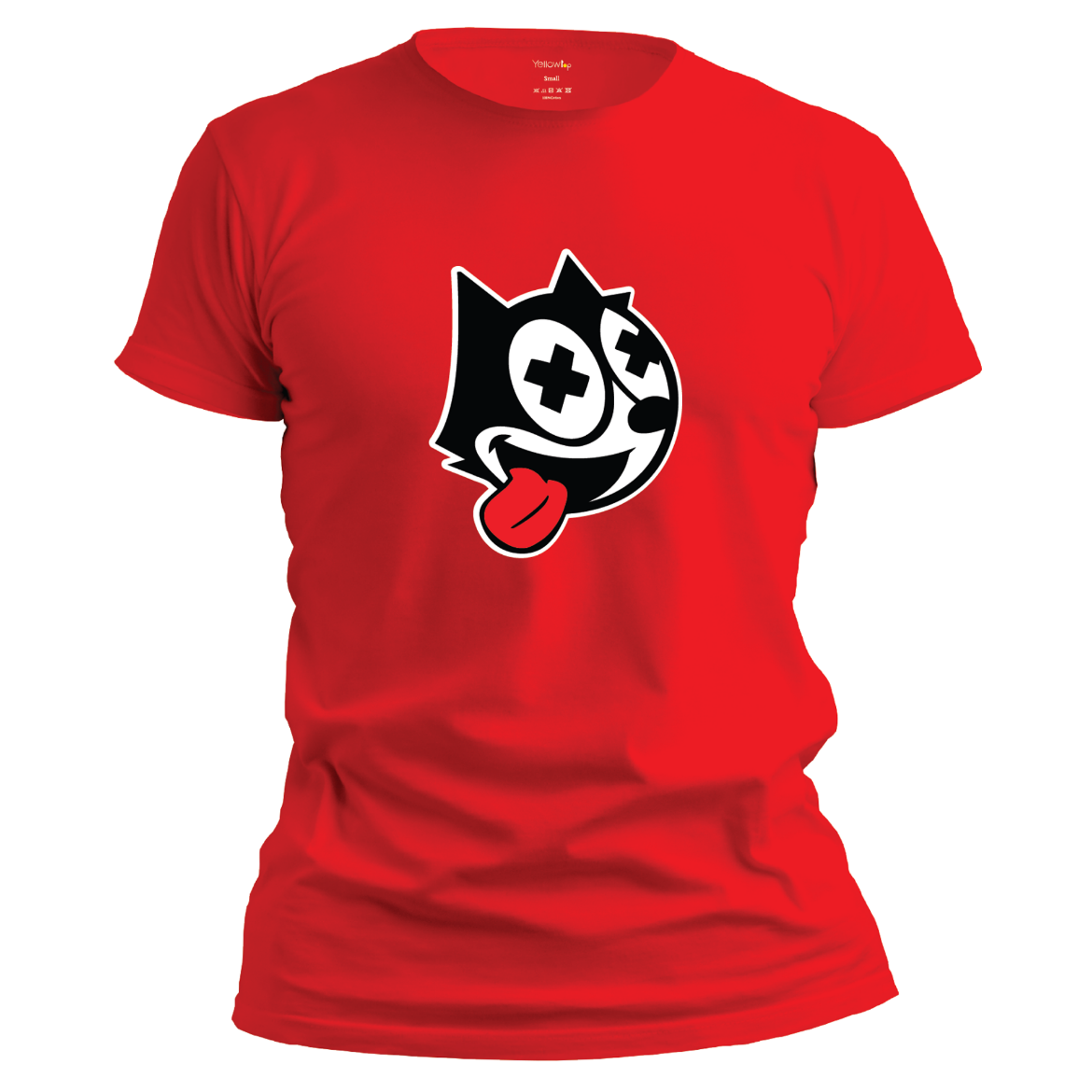 Εικόνα της T-shirt με τύπωμα "felix the cat" κόκκινο