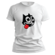 Εικόνα της T-shirt με τύπωμα "felix the cat" λευκό