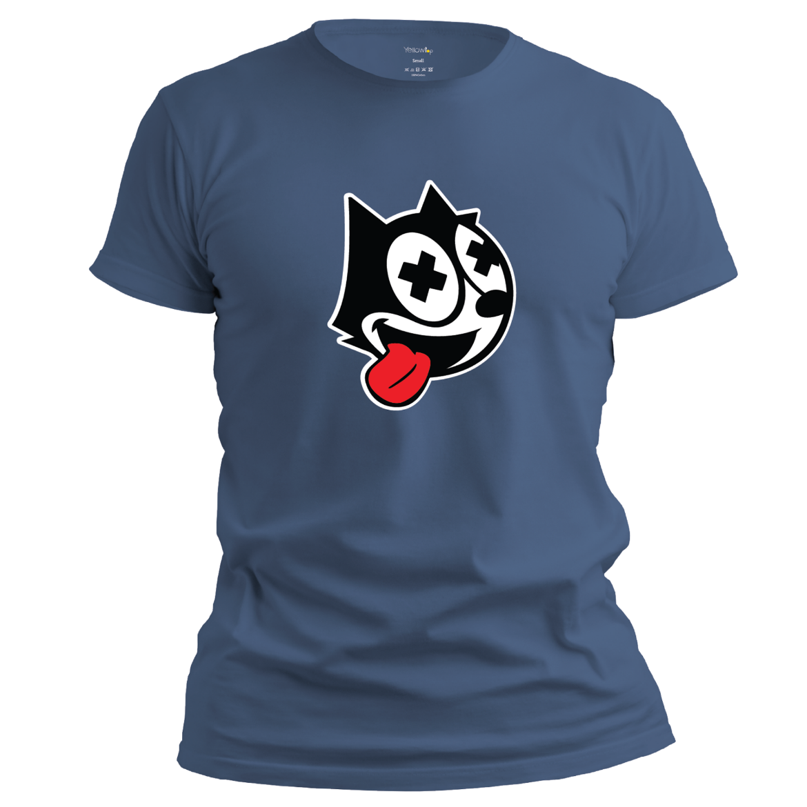 Εικόνα της T-shirt με τύπωμα "felix the cat" μπλε