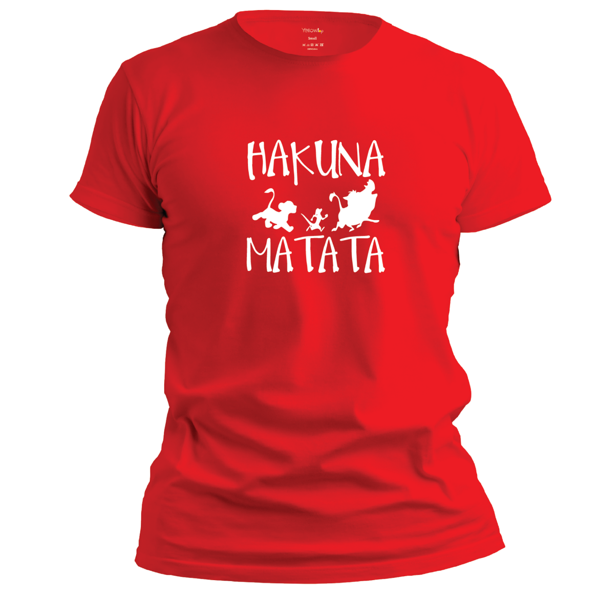 Εικόνα της T-shirt με τύπωμα "hakuna matata" κόκκινο