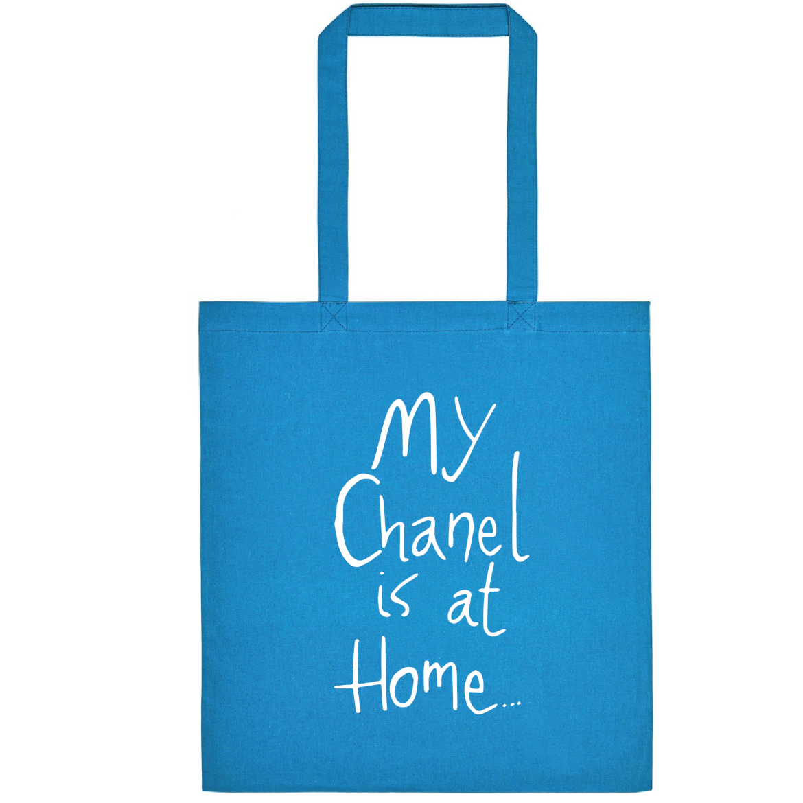 Τσάντα πολλαπλών χρήσεων με τύπωμα My Chanel is at home μπλε ρουα