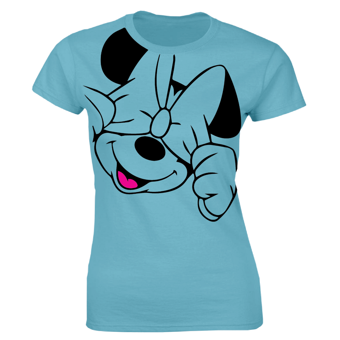 Εικόνα της Γυναικείο T-shirt με τύπωμα "Minnie Mouse" Τιρκουάζ