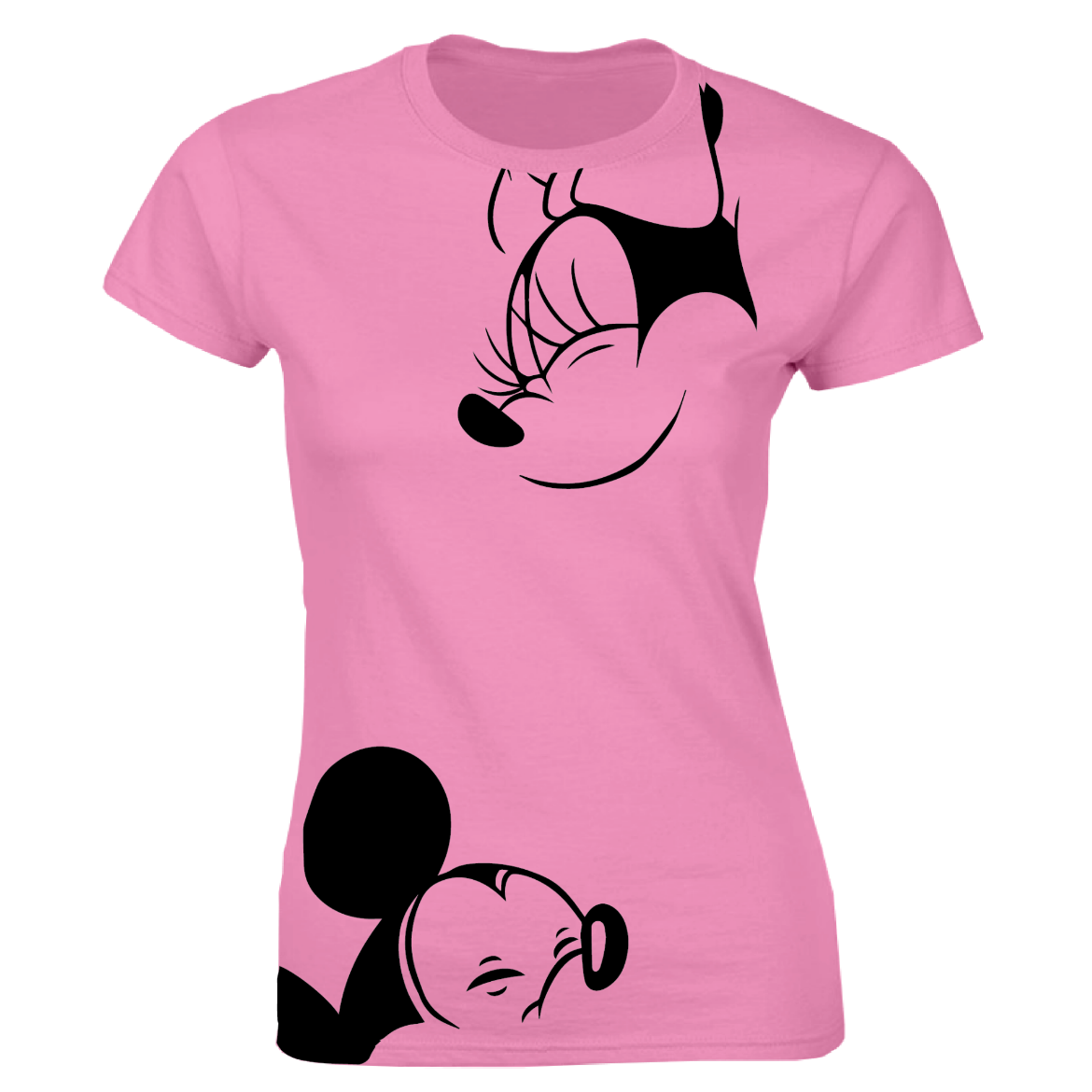 Εικόνα της Γυναικείο T-shirt με τύπωμα "Minnie Mickey Mouse" Ροζ