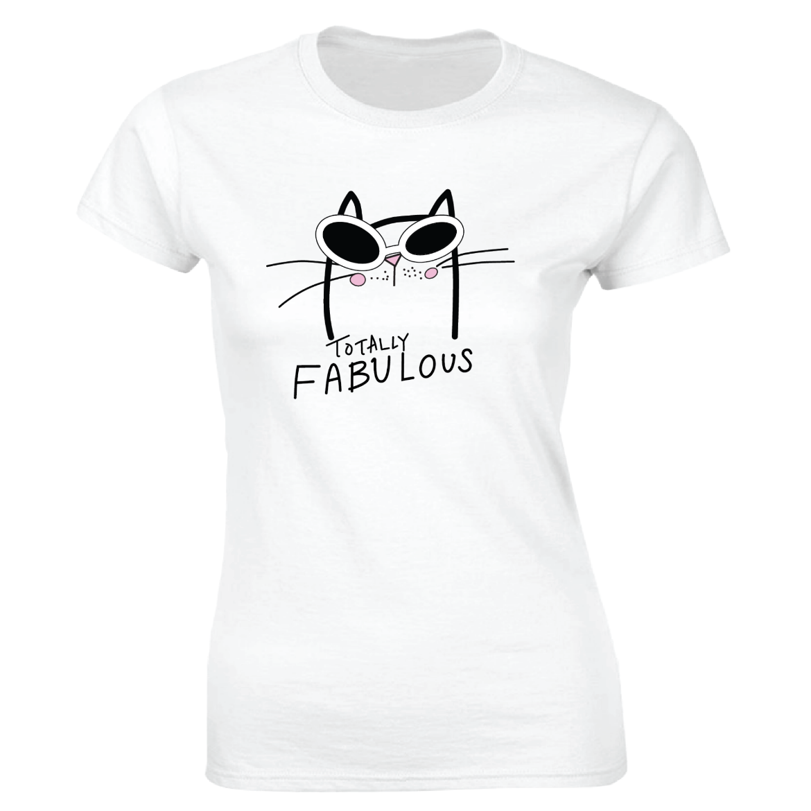 Εικόνα της Γυναικείο T-shirt με τύπωμα "Totally Fabulous" Λευκό