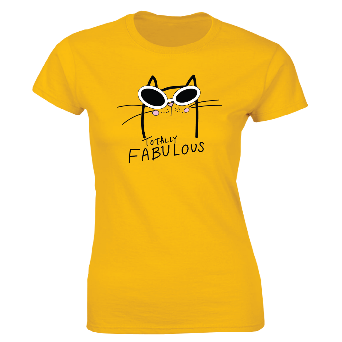 Εικόνα της Γυναικείο T-shirt με τύπωμα "Totally Fabulous" Κίτρινο