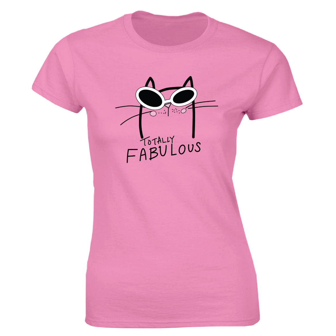 Εικόνα της Γυναικείο T-shirt με τύπωμα "Totally Fabulous" Ροζ