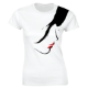 Εικόνα της Γυναικείο T-shirt με τύπωμα " Αφηρημένο πρόσωπο" Λευκό