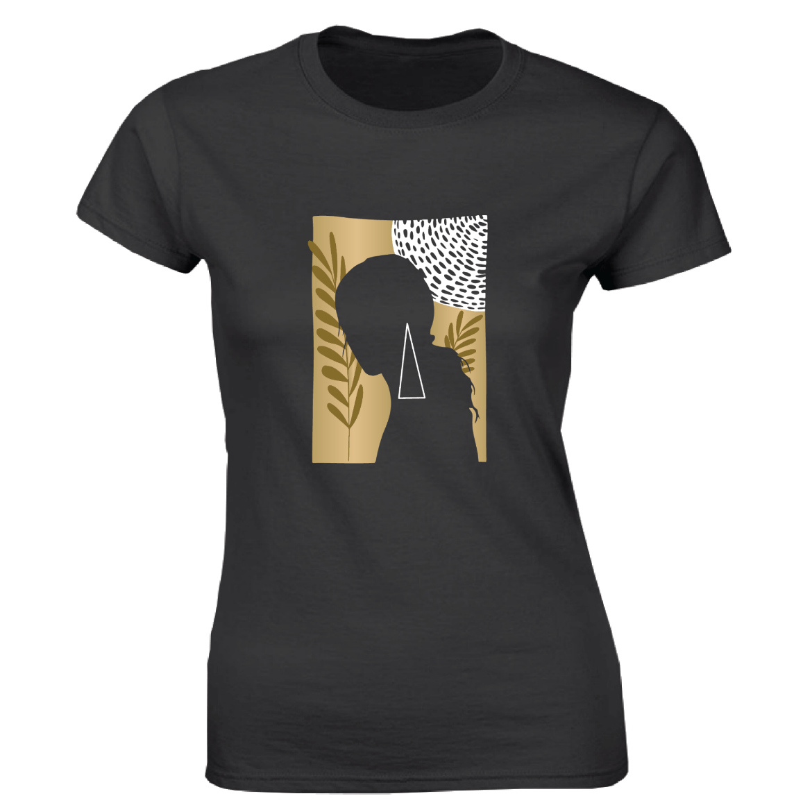 Εικόνα της Γυναικείο T-shirt με τύπωμα " Women shape" Μαύρο