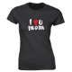 Εικόνα της Γυναικείο T-shirt με τύπωμα "i love you mom" Μαύρο