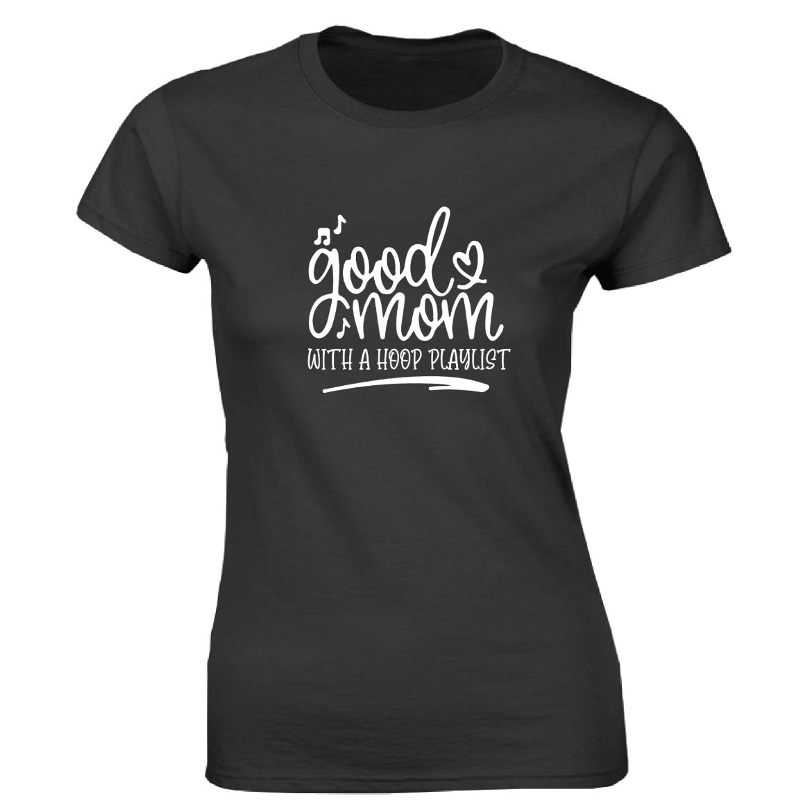 Εικόνα της Γυναικείο T-shirt με τύπωμα "Good mom" Μαύρο