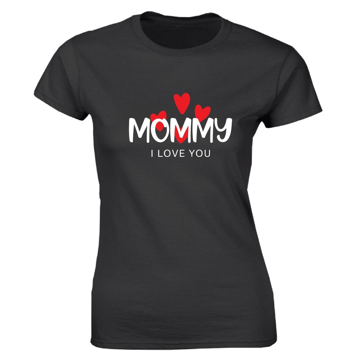 Εικόνα της Γυναικείο T-shirt με τύπωμα "I love you Mommy" Μαύρο