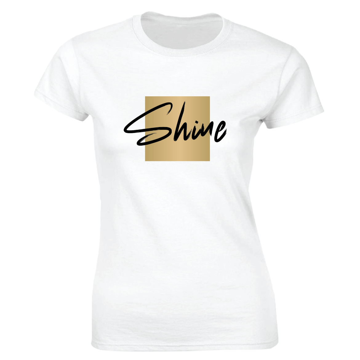 Εικόνα της Γυναικείο T-shirt με τύπωμα "Shine" Λευκό