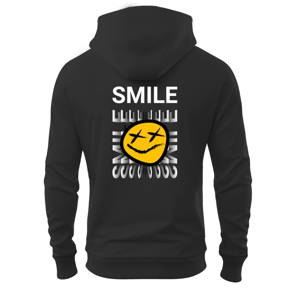 Εικόνα της Φούτερ με τύπωμα "Smile" μαύρο