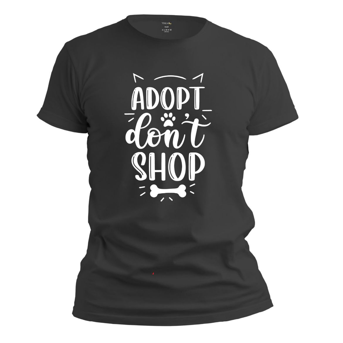 Εικόνα της T-shirt με τύπωμα  "Adopt don't shop" 