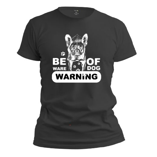 Εικόνα της T-shirt με τύπωμα   "Beware of dog"  