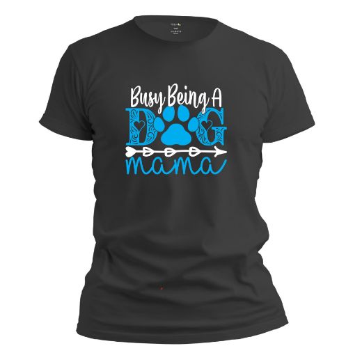 Εικόνα της T-shirt με τύπωμα  "Busy dog mama"    