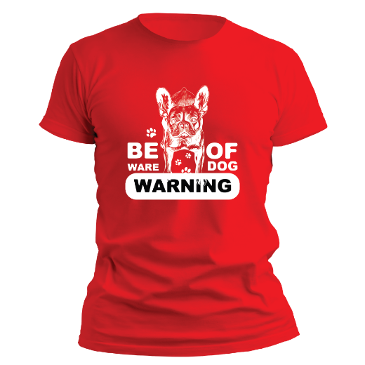 Εικόνα της T-shirt με τύπωμα   "Beware of dog"  