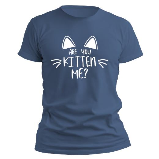 Εικόνα της T-shirt με τύπωμα  "Are you kitten me"  