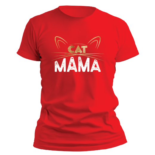 Εικόνα της T-shirt με τύπωμα "Cat mama"  