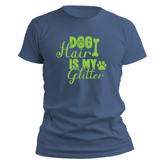 Εικόνα της T-shirt με τύπωμα  "Dog hair is my glitter"   