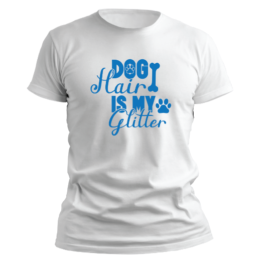 Εικόνα της T-shirt με τύπωμα  "Dog hair is my glitter"   