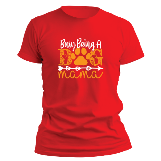 Εικόνα της T-shirt με τύπωμα  "Busy dog mama"    