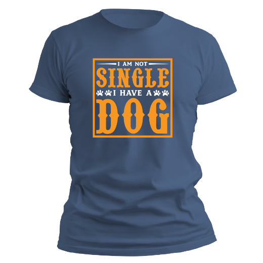 Εικόνα της T-shirt με τύπωμα  "I'm not single, i have a dog"   