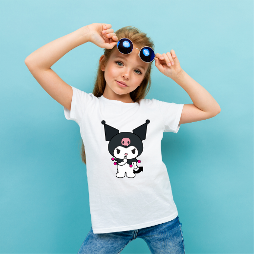 Εικόνα της Παιδικό t-shirt με τύπωμα "Kuromi" 