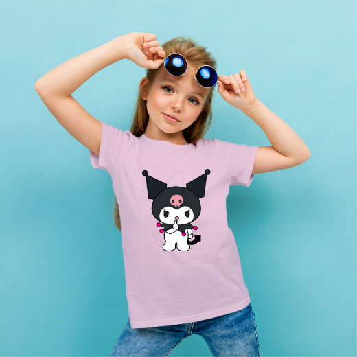 Εικόνα της Παιδικό t-shirt με τύπωμα "Kuromi" 